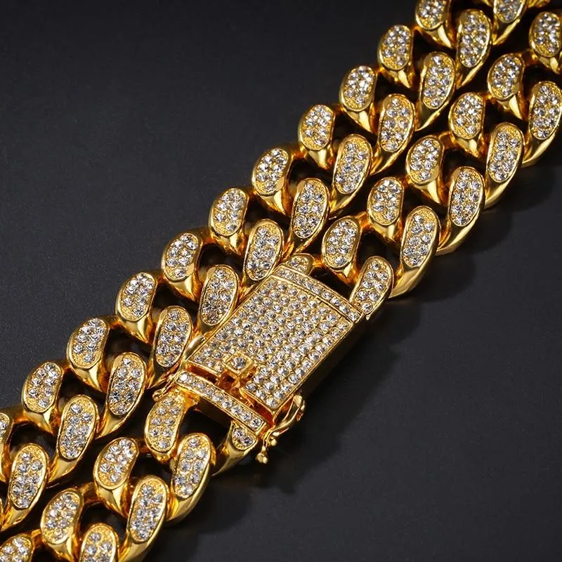 20mm Iced Out 18K Gold Miami Cuban Link