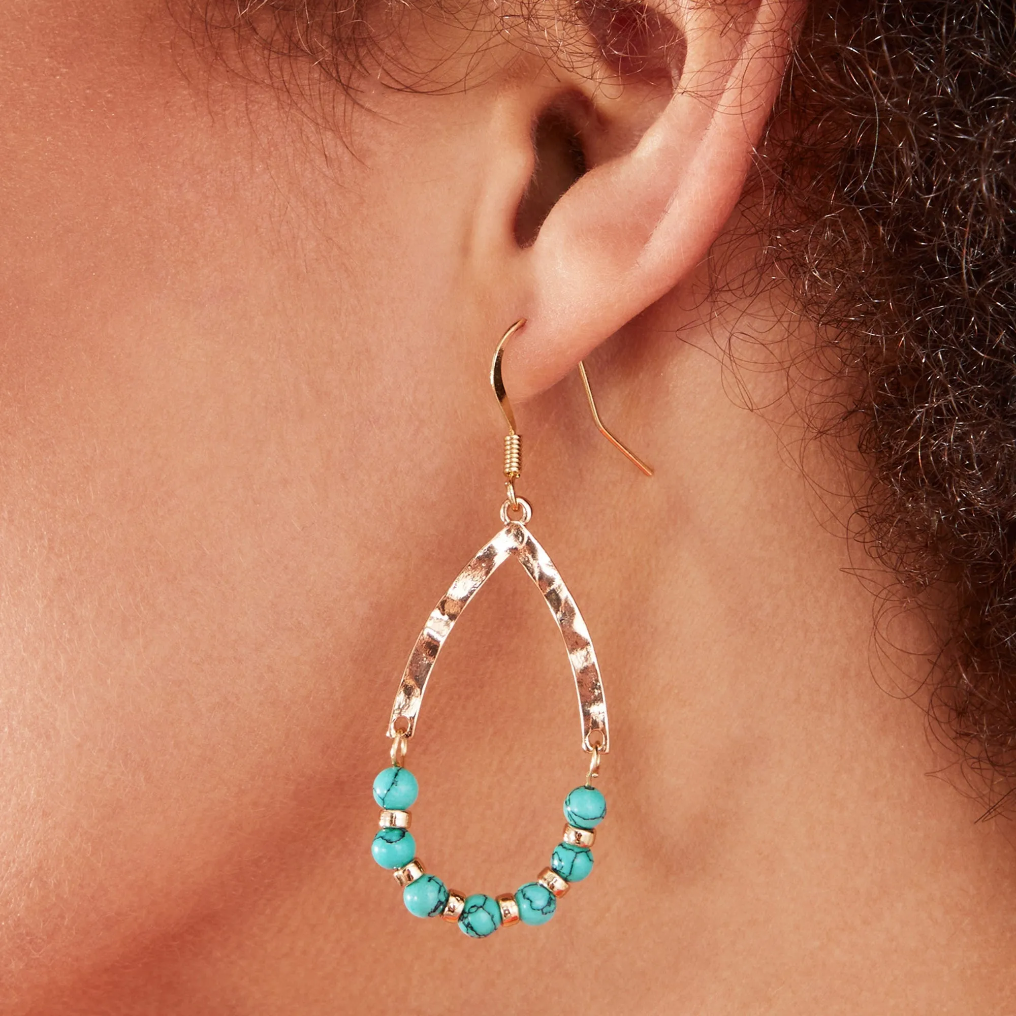 Accessorize London Women's Beaded Teardrop Earrings