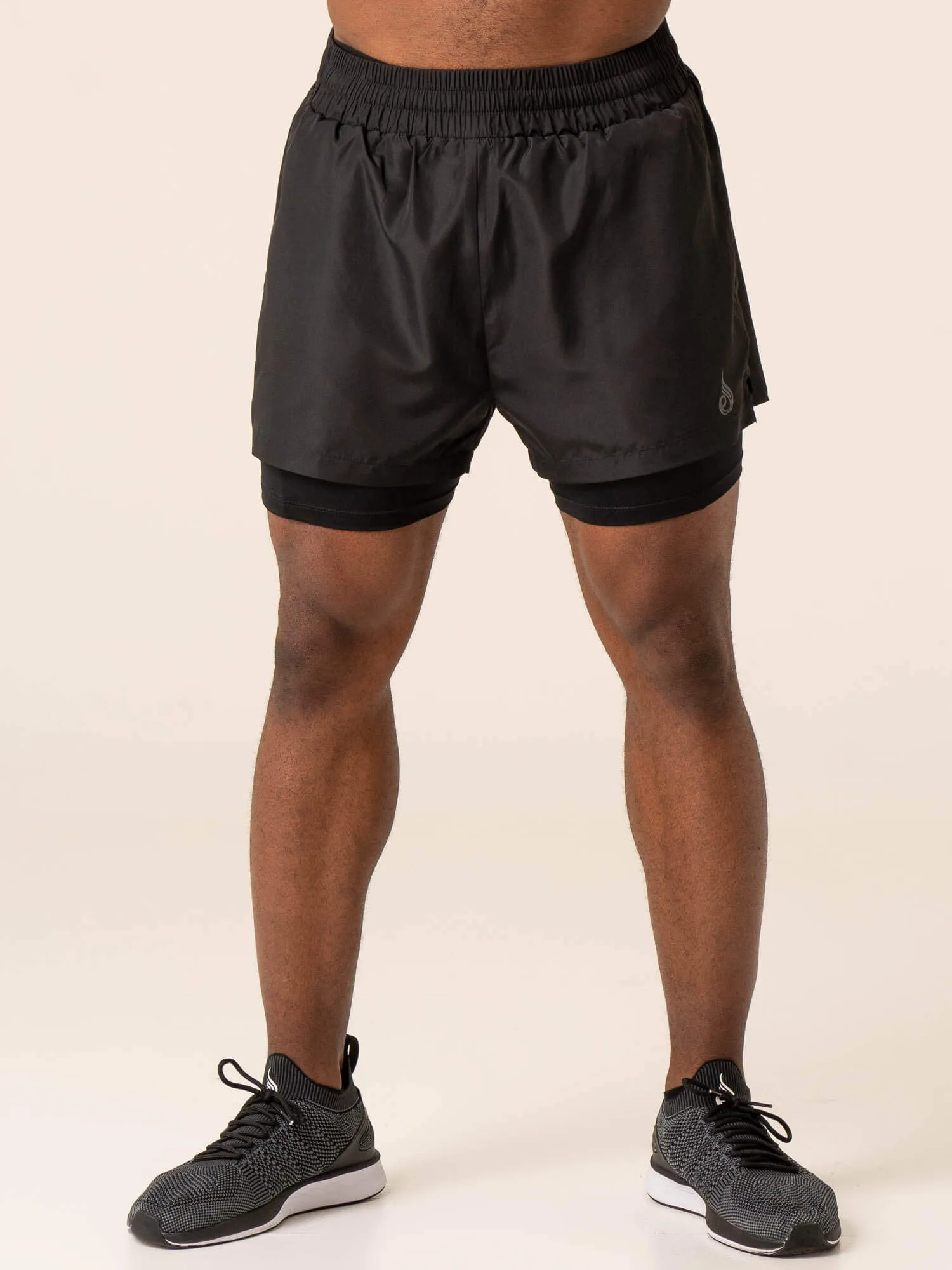 Advance 2 In 1 Training Short - Black