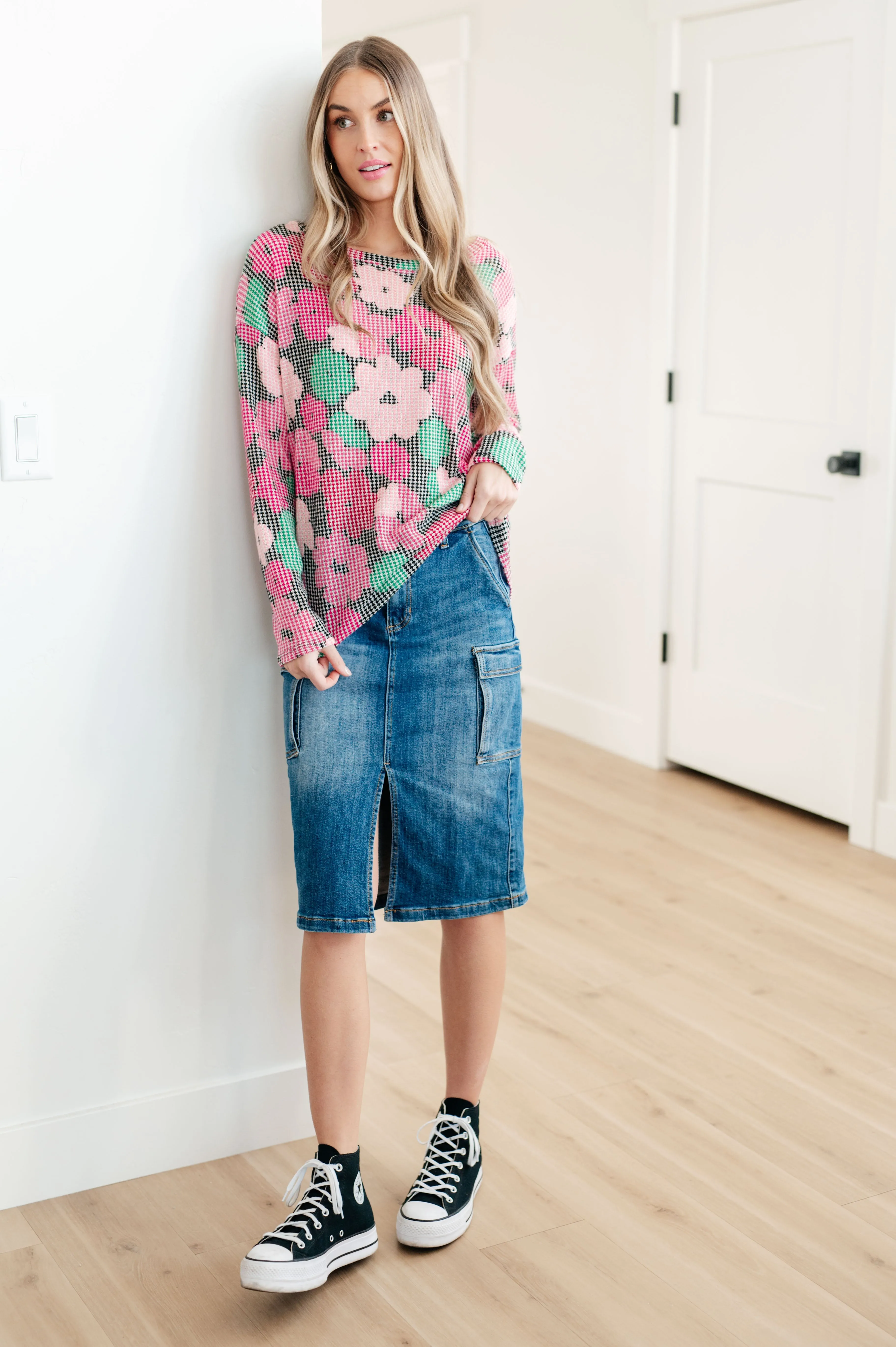 Always Be There Cargo Denim Skirt-- Use the code SPRINGJB for 20% off!