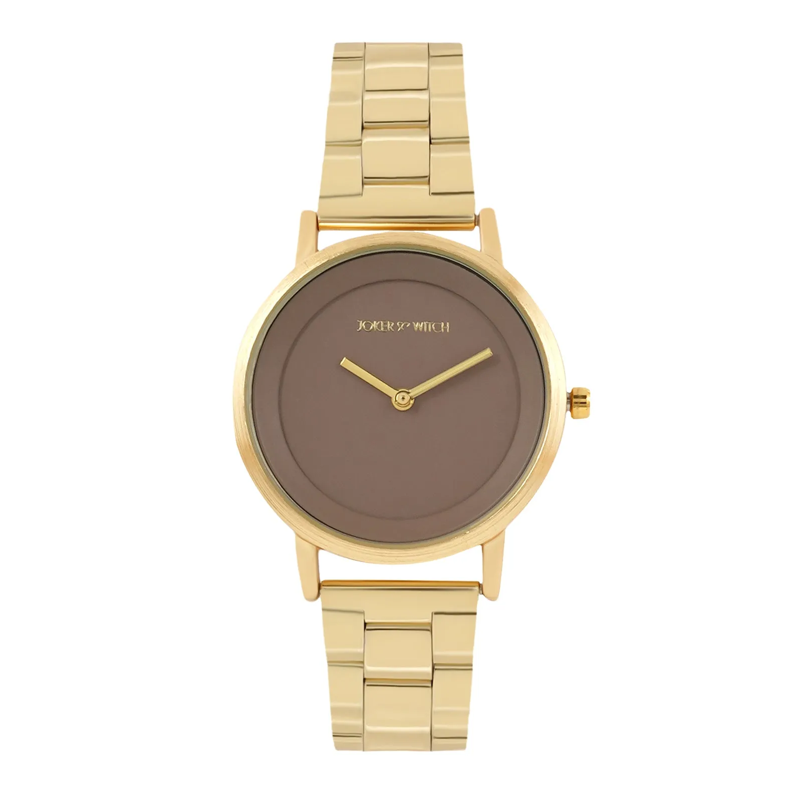 Amsterdam Taupe Dial Gold Metallic Strap Watch