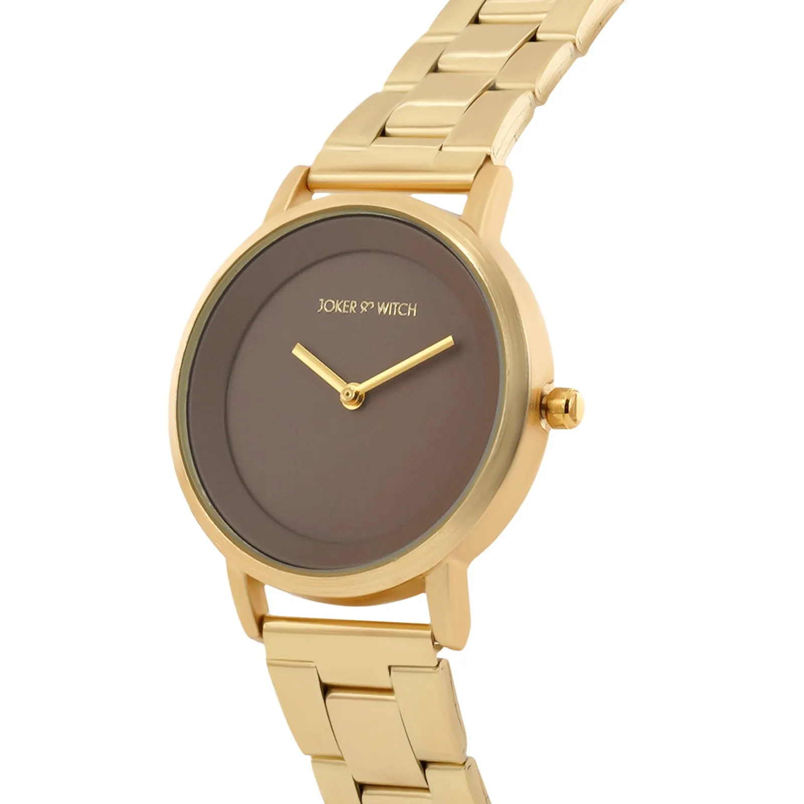 Amsterdam Taupe Dial Gold Metallic Strap Watch