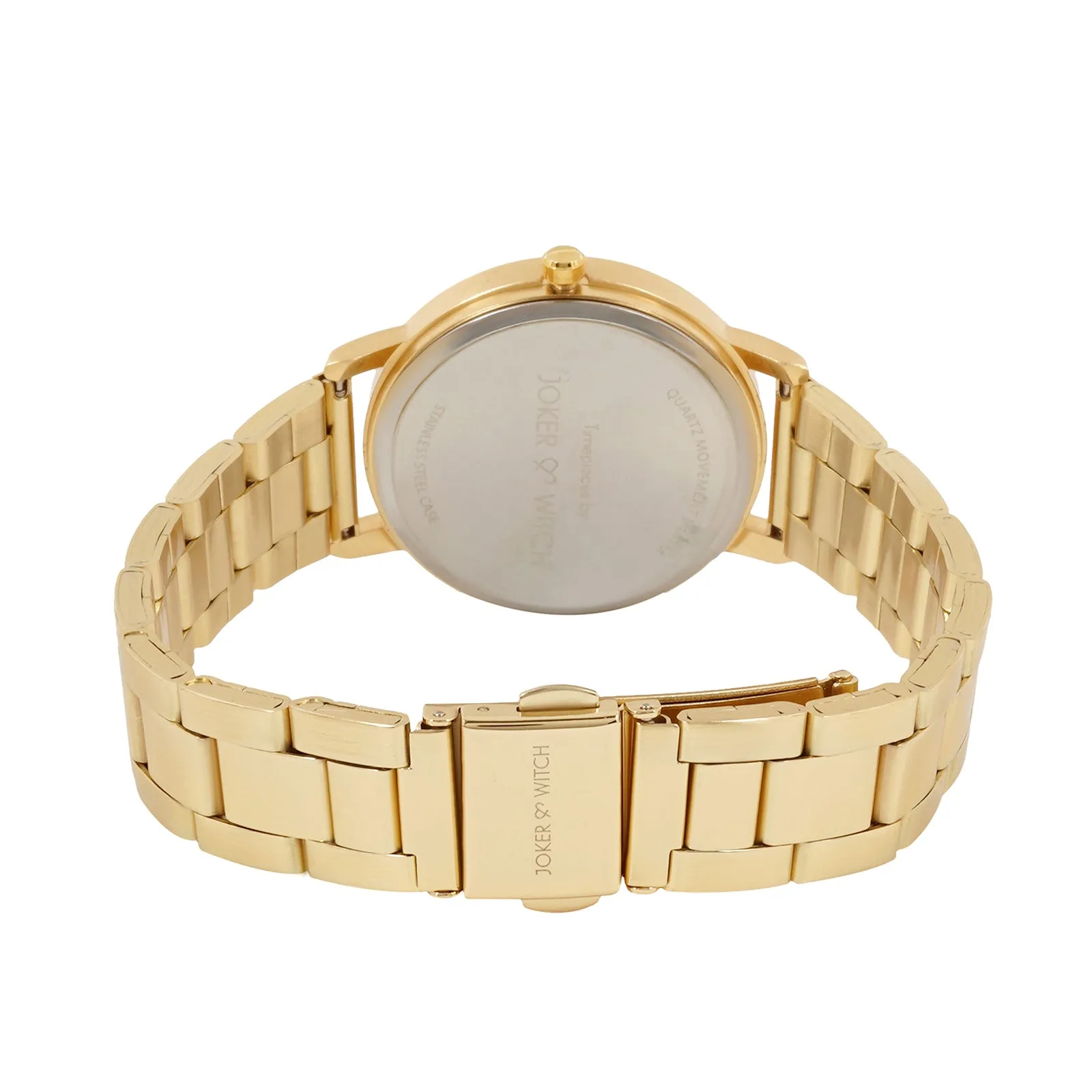 Amsterdam Taupe Dial Gold Metallic Strap Watch