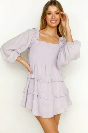 Amy Mini Dress - Lilac/Purple