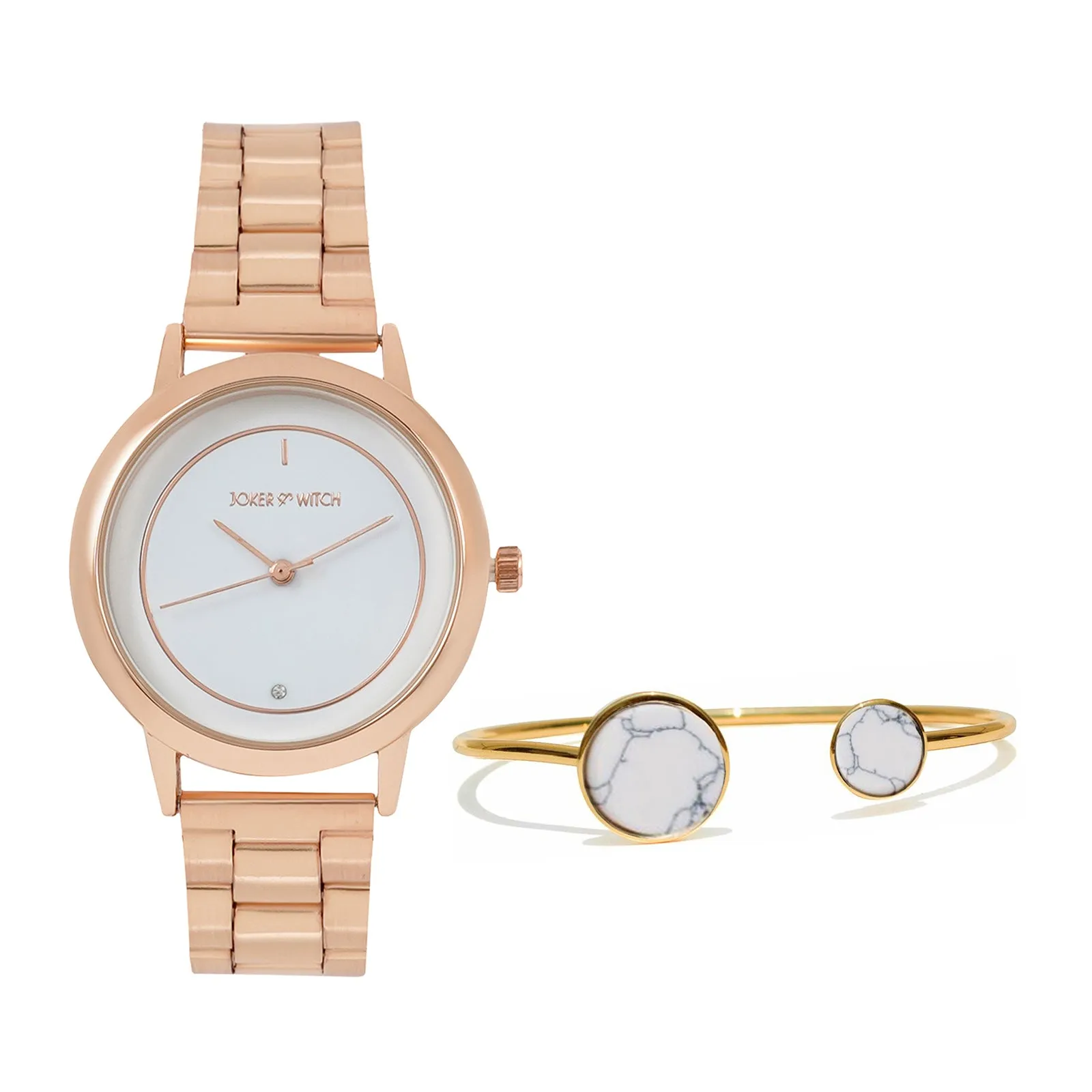 Arabella Rosegold Watch Bracelet Stack