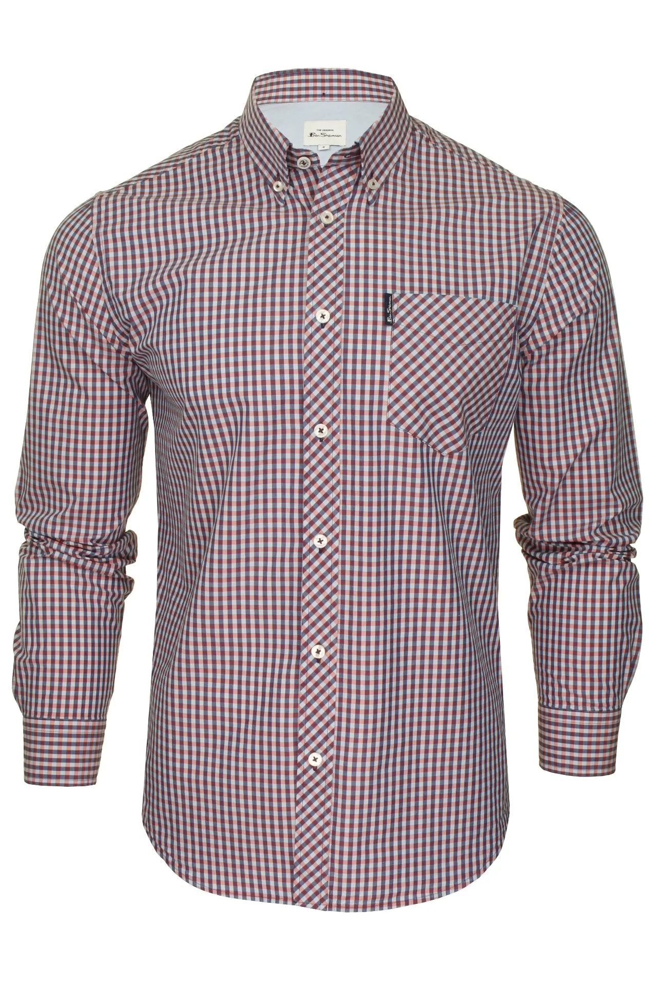 Ben Sherman Mens Gingham Check Shirt - Long Sleeved