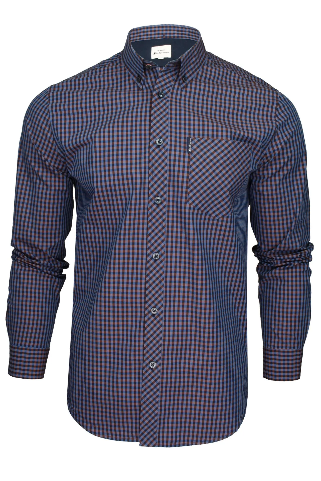 Ben Sherman Mens Gingham Check Shirt - Long Sleeved