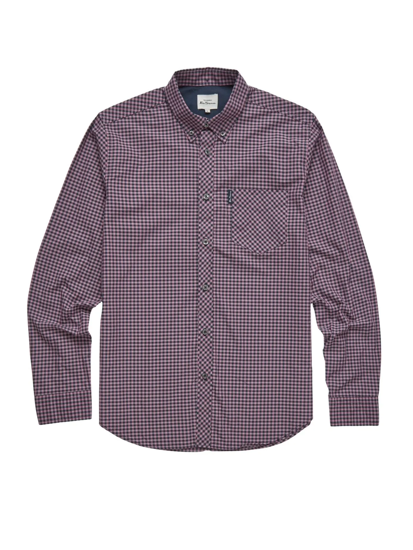 Ben Sherman Mens Gingham Check Shirt - Long Sleeved