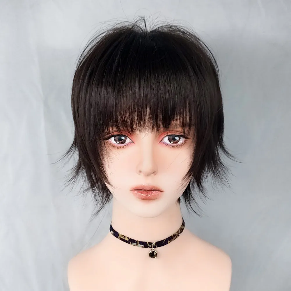 Black cos short wig KF11085