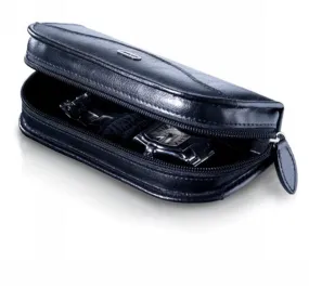 Black Leather Travel Watch Case