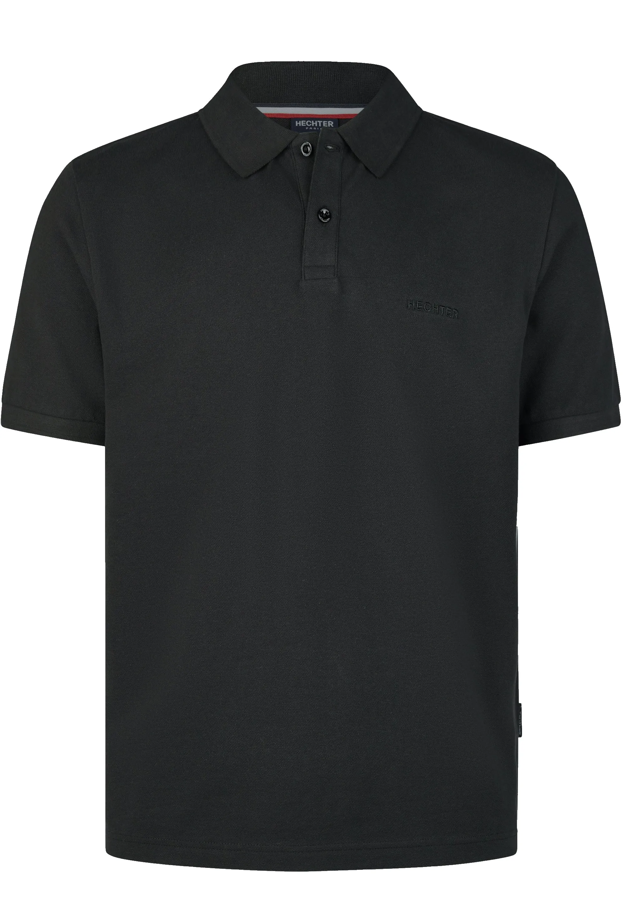 Black Pique Polo