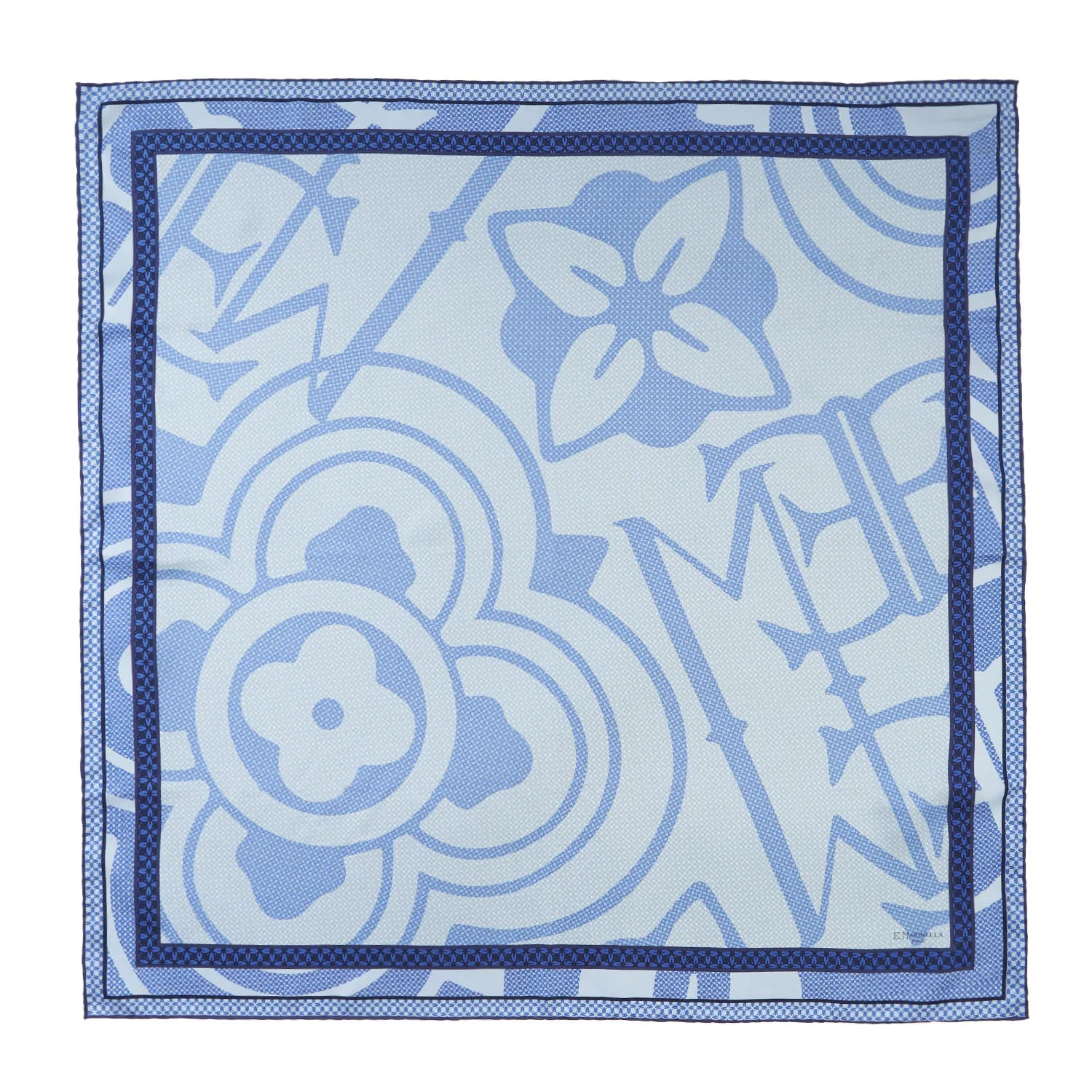 BLUE SILK SCARF 90