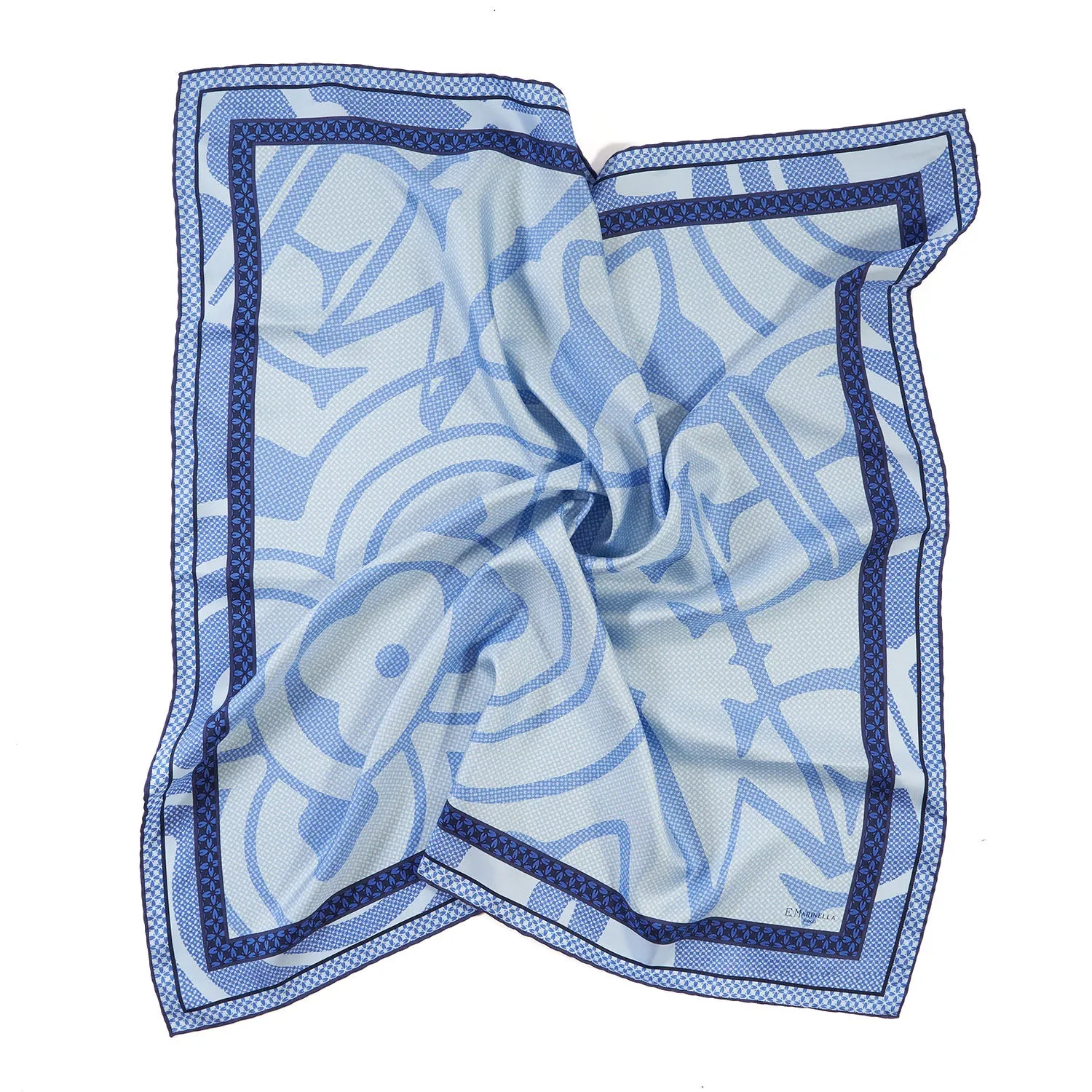 BLUE SILK SCARF 90