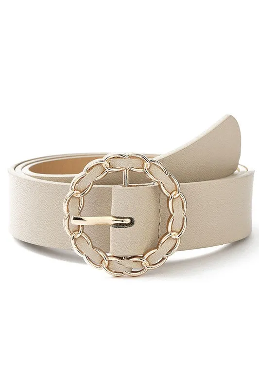 Brynlee Braided Circular Buckle Belt