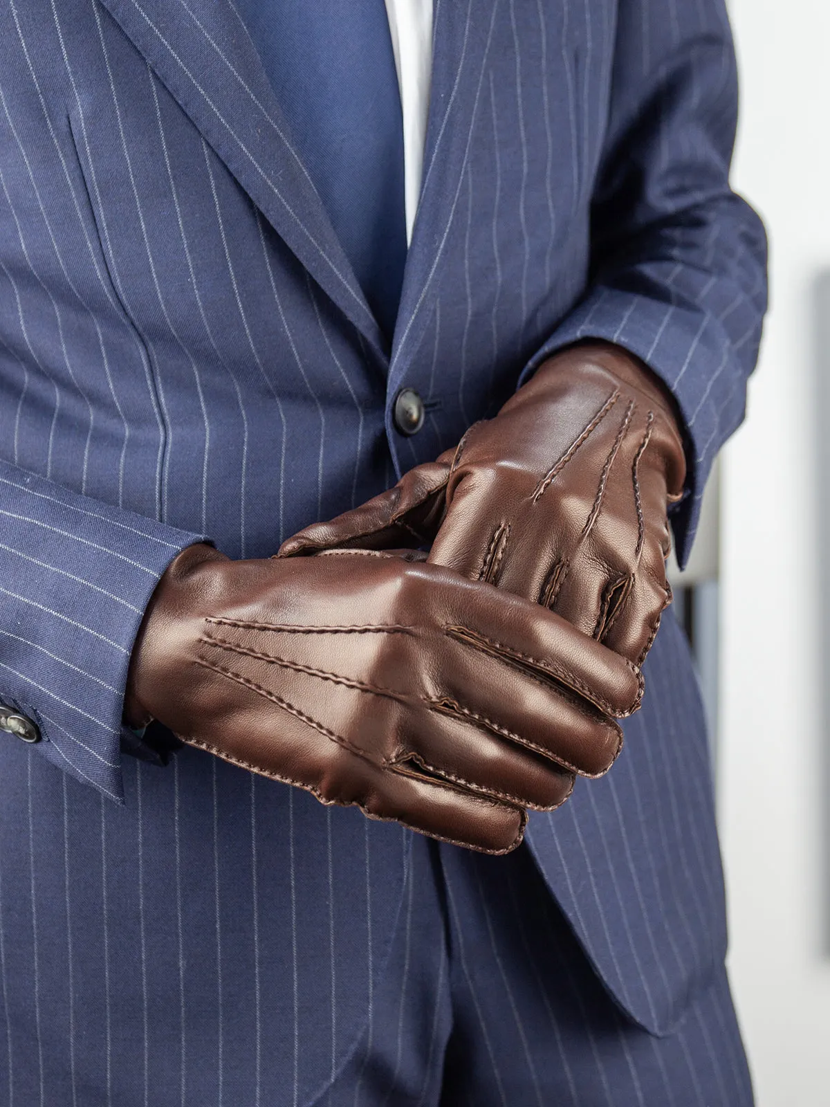 Conker Cashmere-Lined Nappa Leather Gloves