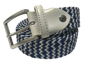 Cotton Stretch Belt Blue/White