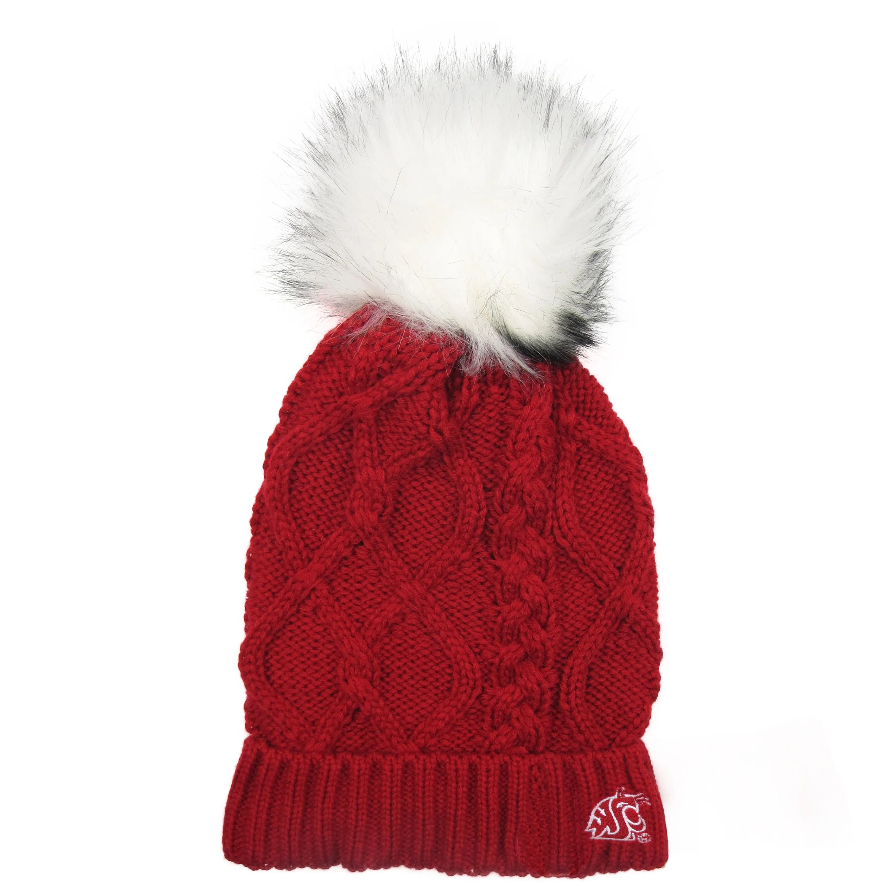 Crimson WSU Cougars Knit Pom Beanie