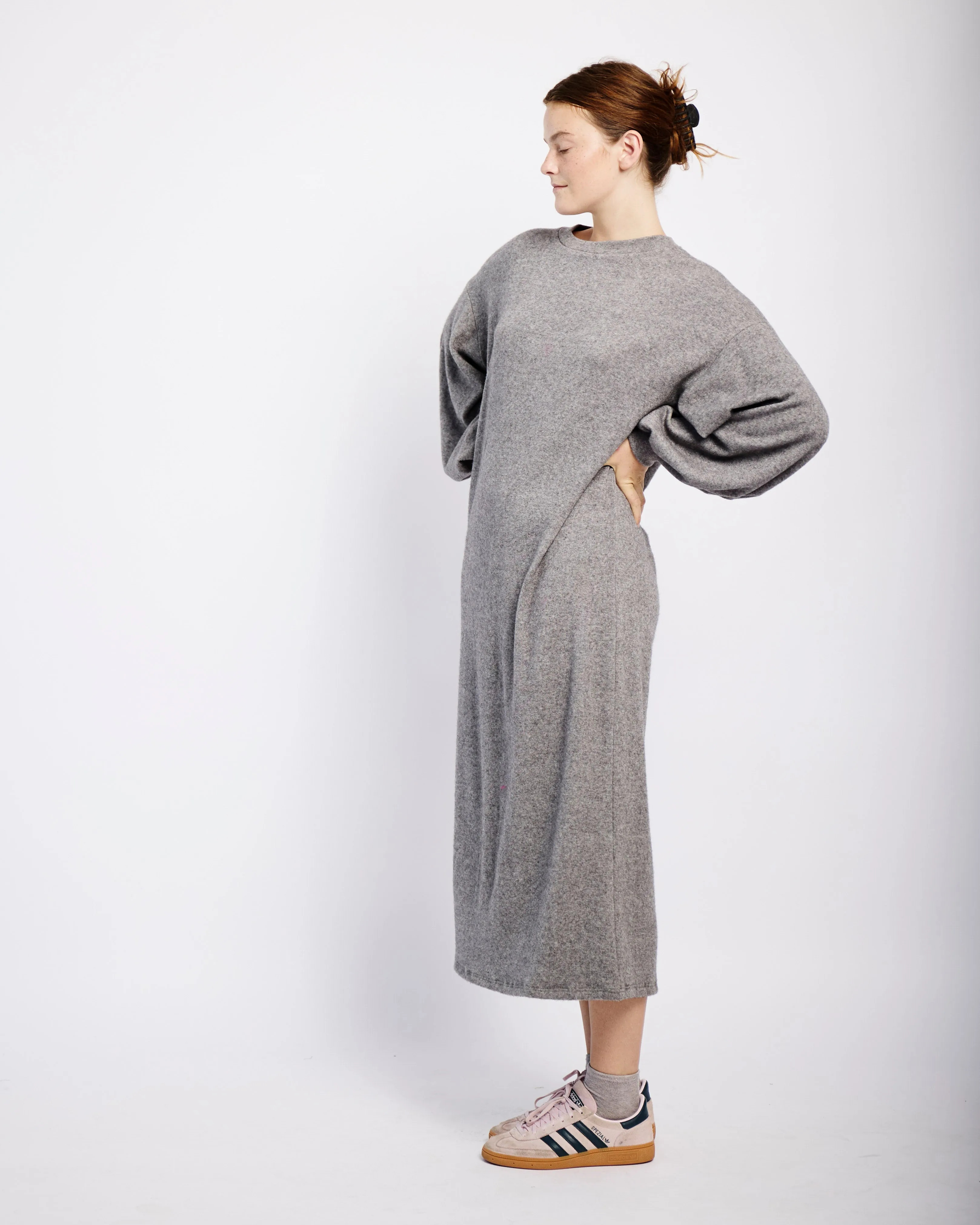 Cut and Sew Maxi Dress in Charcoal