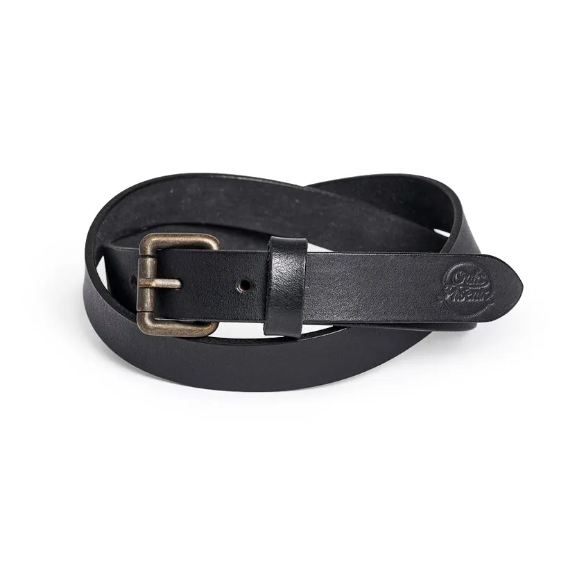 Daily Belt - Black / Antique Brass (24 mm)