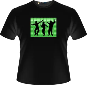 Dancing People Green - Light-up T Shirt