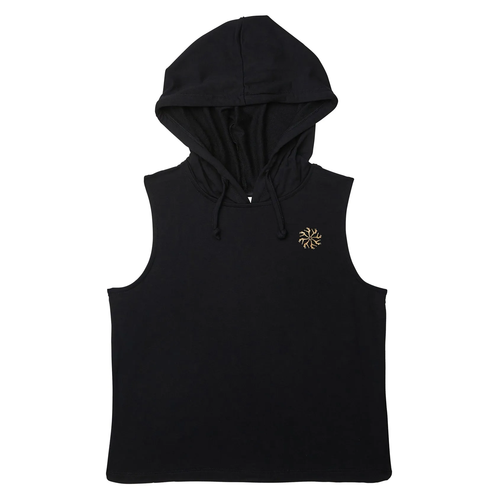 Ella: Sleeveless Hoody with Scoop Mesh Back in Black