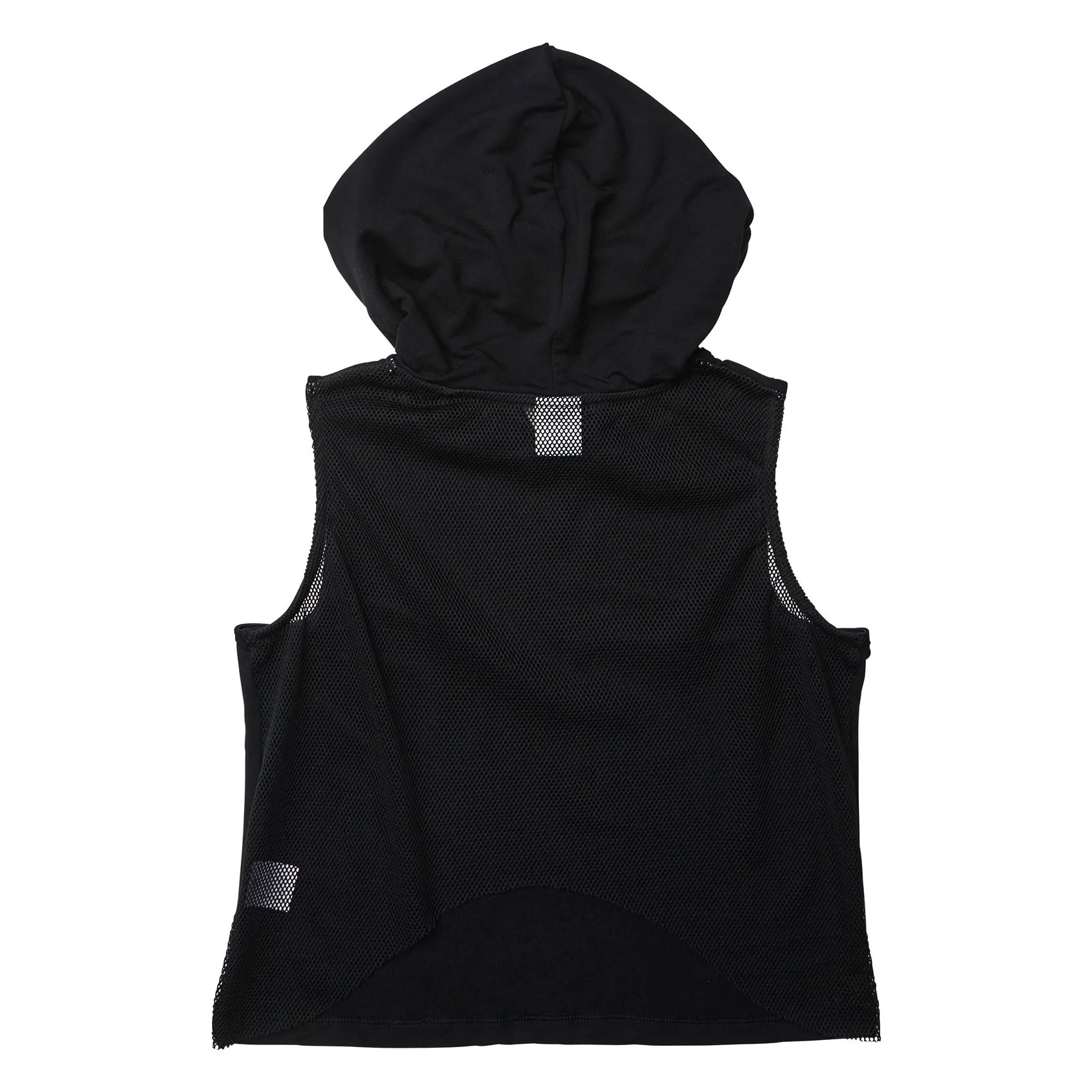 Ella: Sleeveless Hoody with Scoop Mesh Back in Black