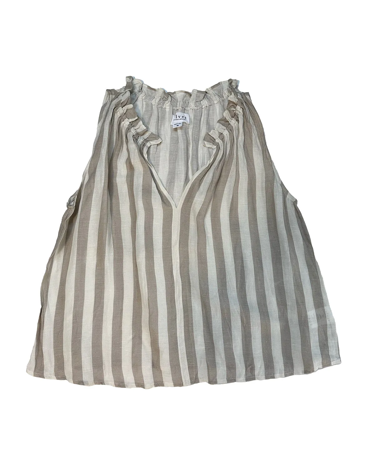 Erica Tank (Khaki Stripe)