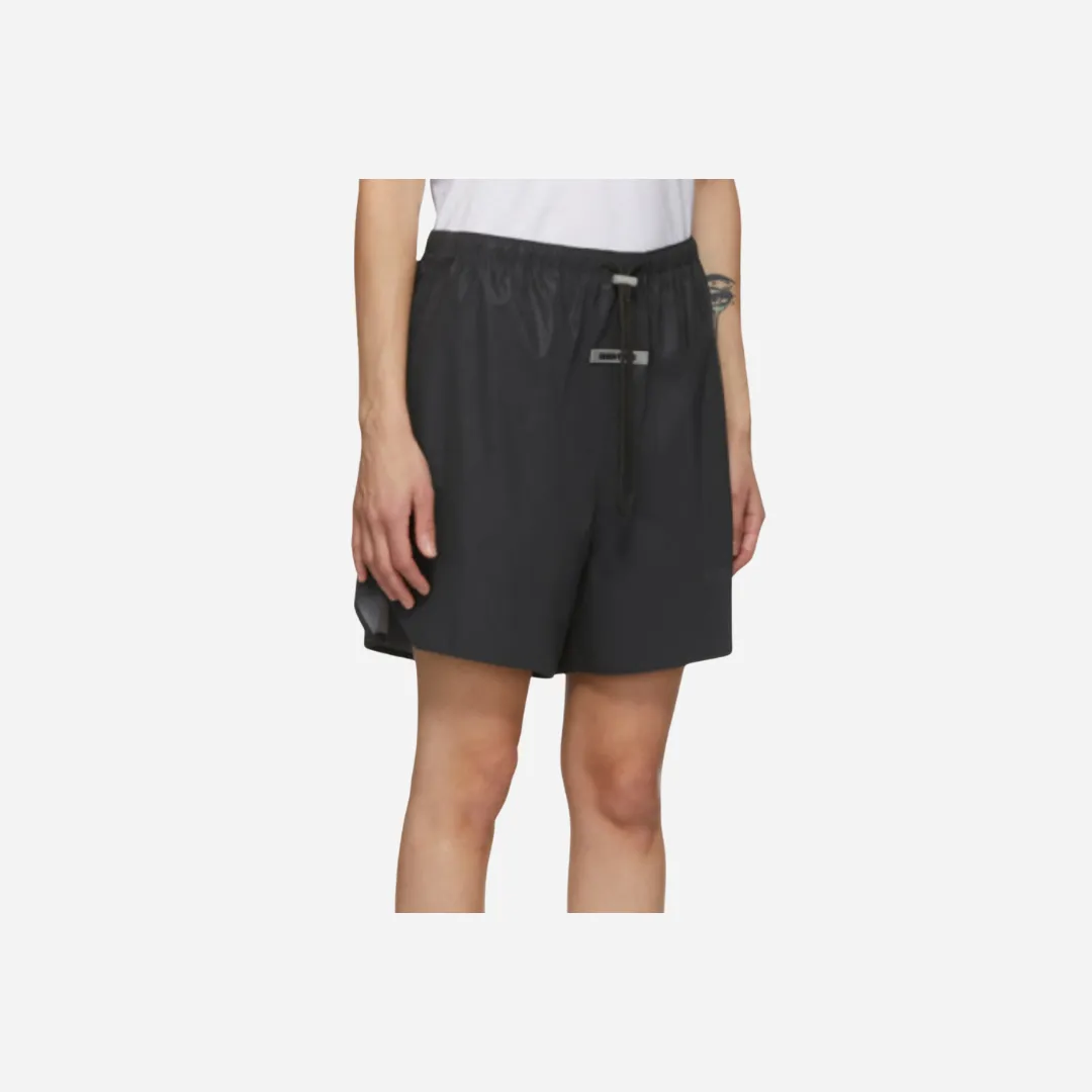 ESSENTIALS 3M REFLECTIVE BLACK VOLLEY SHORTS