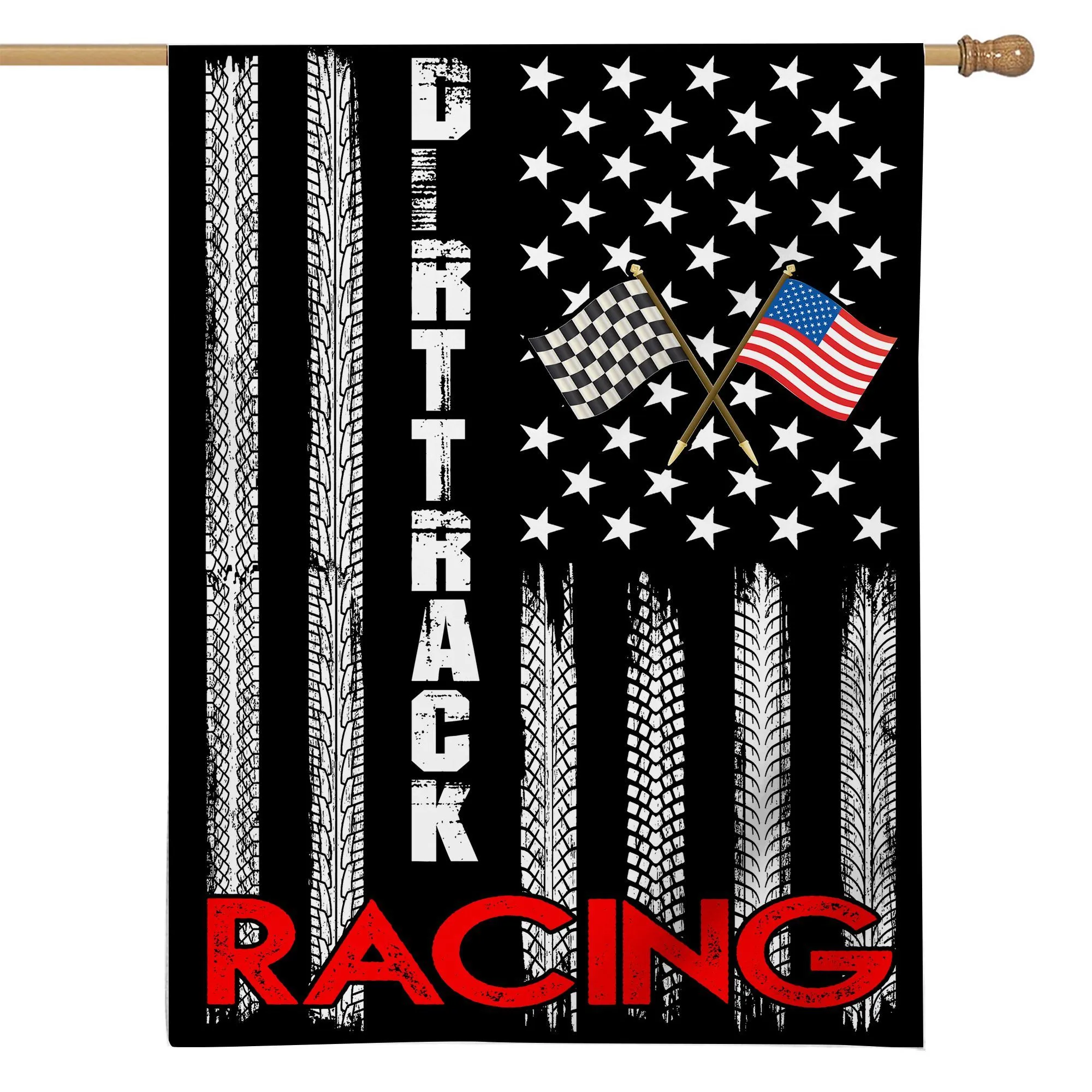 Gearhuman 3D Dirt Track Racing Flag