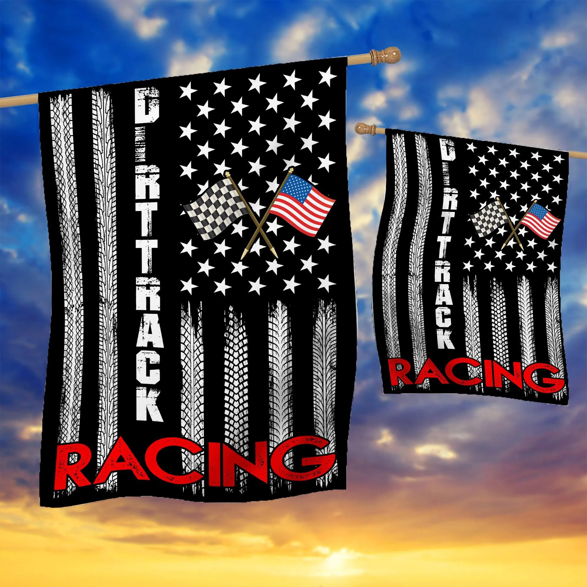 Gearhuman 3D Dirt Track Racing Flag