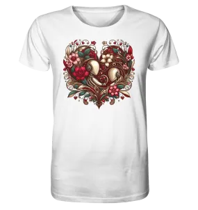 Herren T-Shirt mit Herzmotiv "Amoure Botanicals"