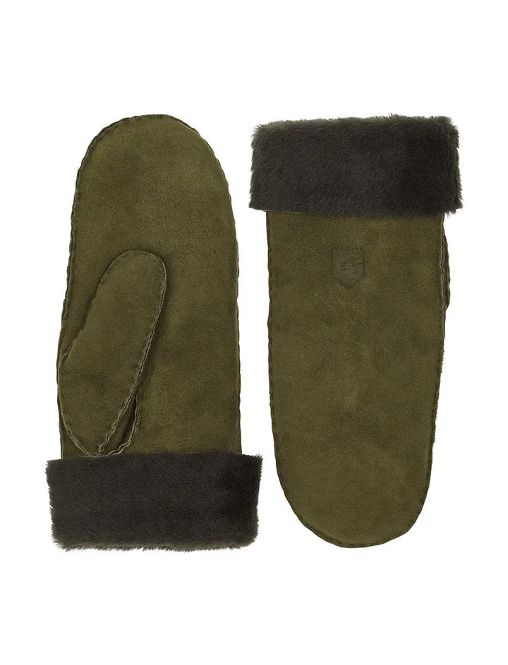 Hestra Sheepskin Mitt Green