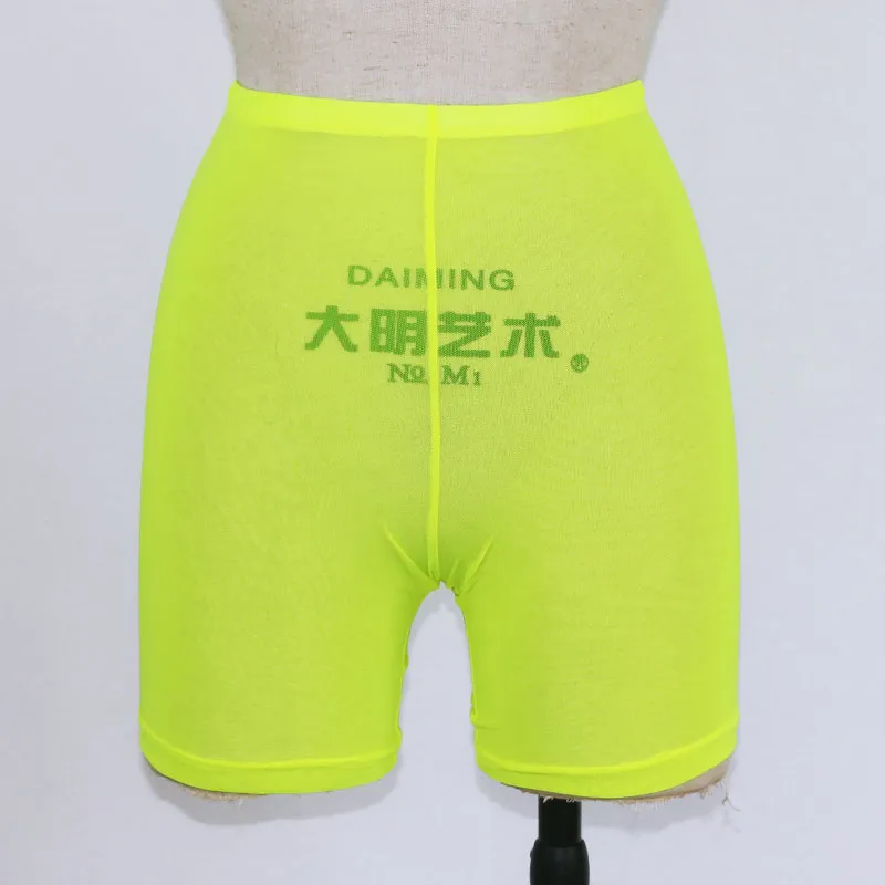 Hohe Taille Sexy Neon Mesh Sheer Badeshorts Beach Cover Up Beachwear