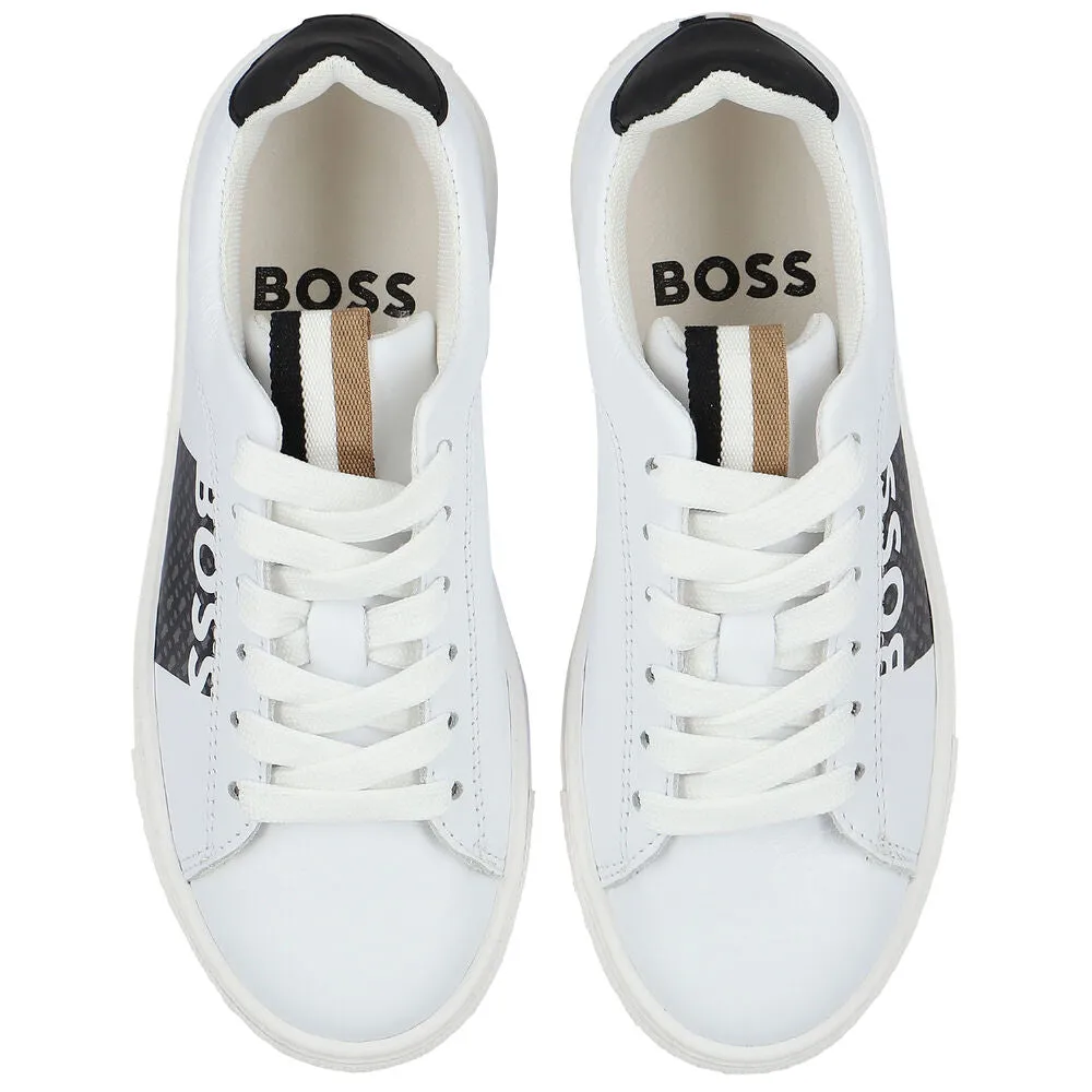 Hugo Boss Boys White Sneakers_ J29350-10P