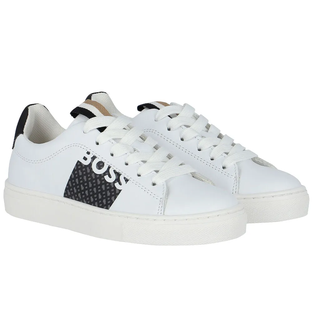 Hugo Boss Boys White Sneakers_ J29350-10P