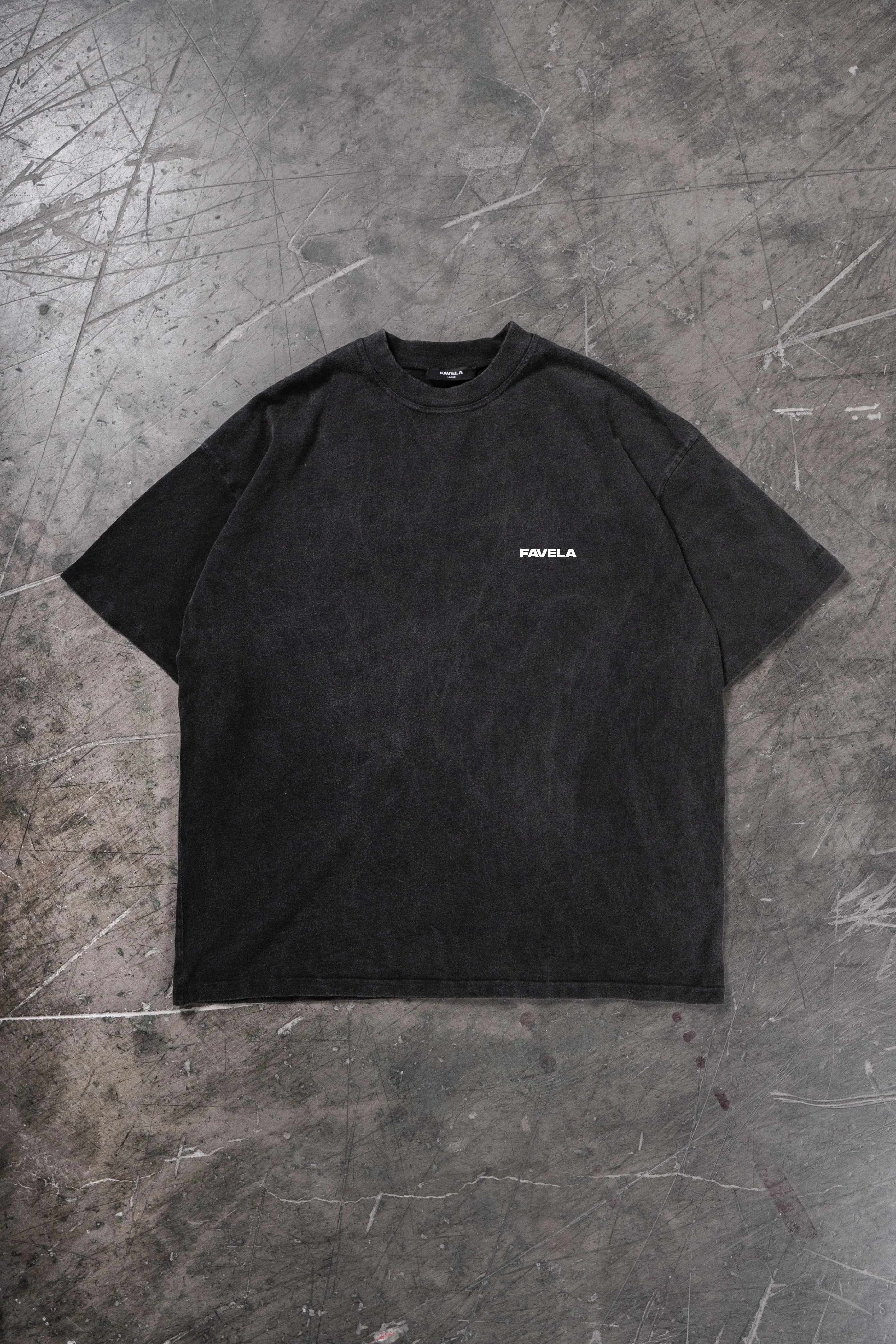 LOGO BLACK WASHED T-SHIRT