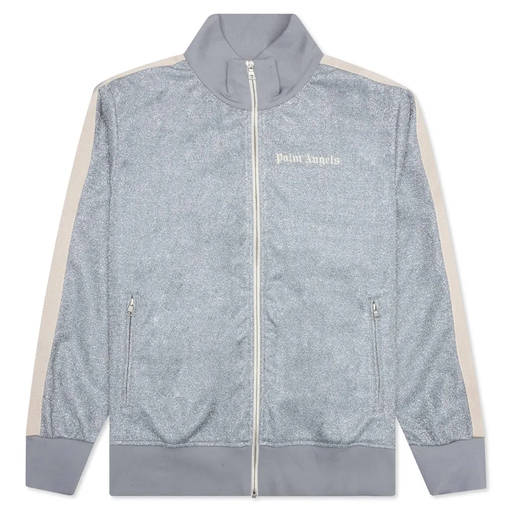 Lurex Track Jacket - Silver/Off-White