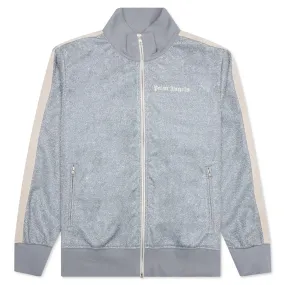 Lurex Track Jacket - Silver/Off-White