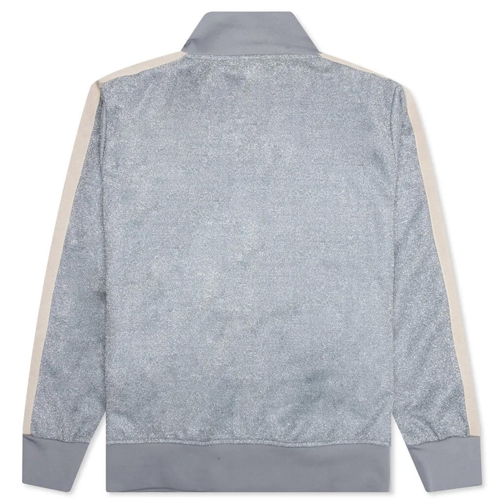 Lurex Track Jacket - Silver/Off-White