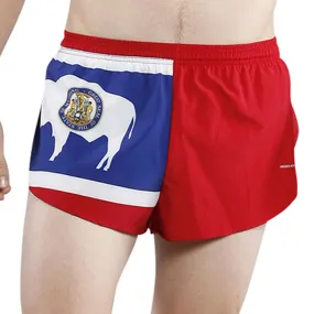 Men's 1" Elite Split Shorts- Wyoming