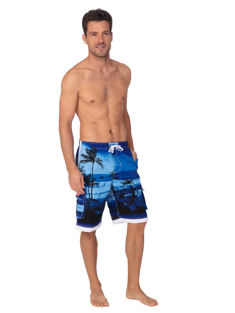 Men's Elasticized Swim Shorts - Board Shorts