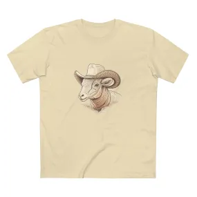 Men's ram cowboy crew neck t-shirt