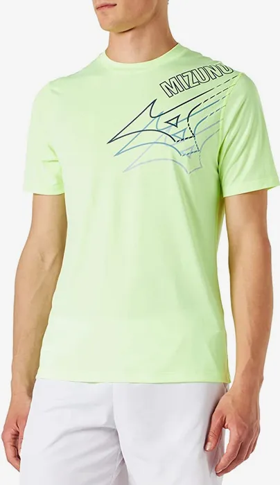 Mizuno men's short sleeve sports t-shirt Core J2GA2057 37 lemon green 