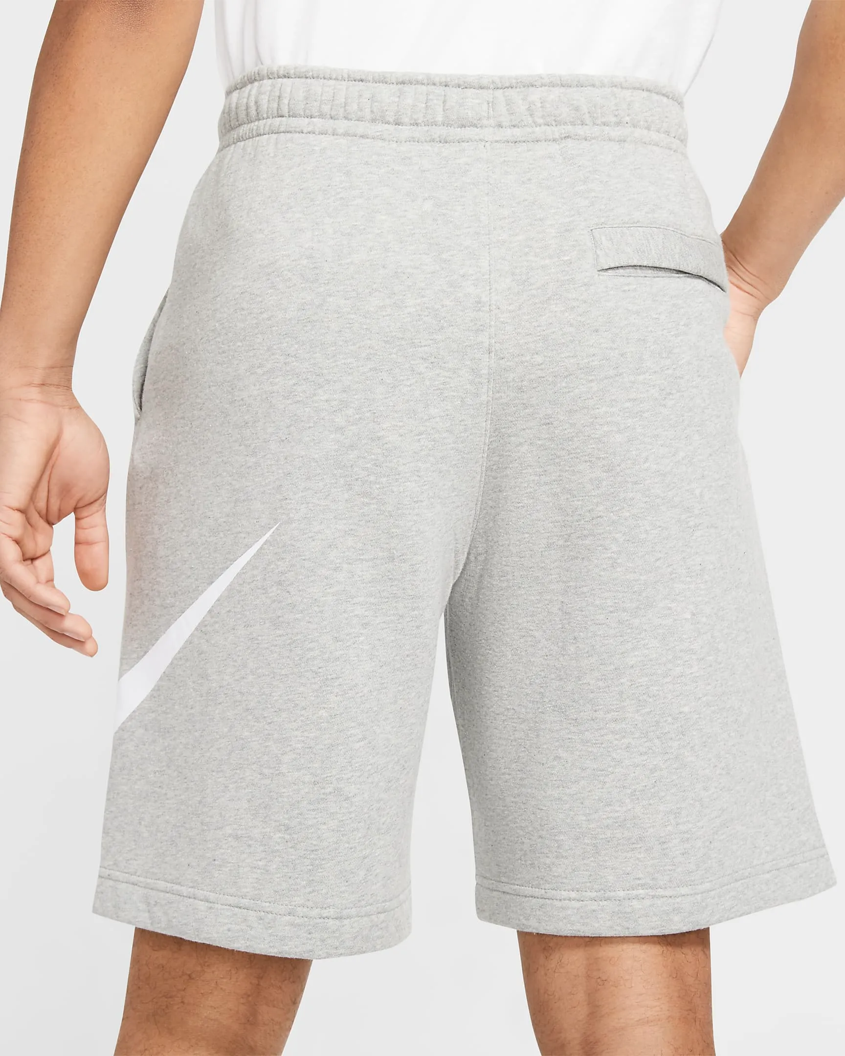 Nike Men's Sportswear Club Shorts - Dark Grey Heather / White