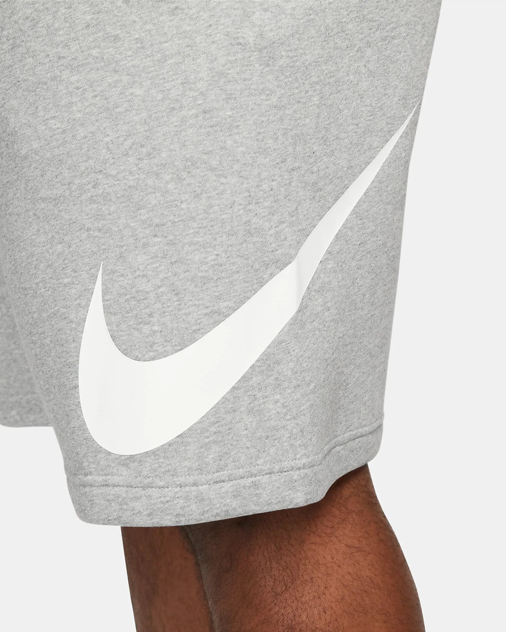 Nike Men's Sportswear Club Shorts - Dark Grey Heather / White