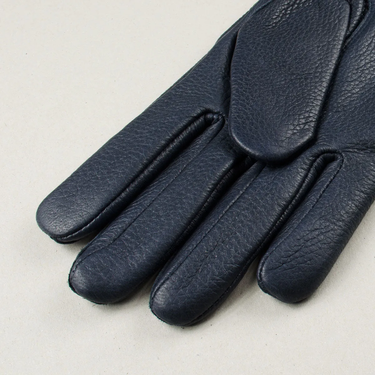 Norse Projects x Hestra - Salen Leather Gloves - Navy