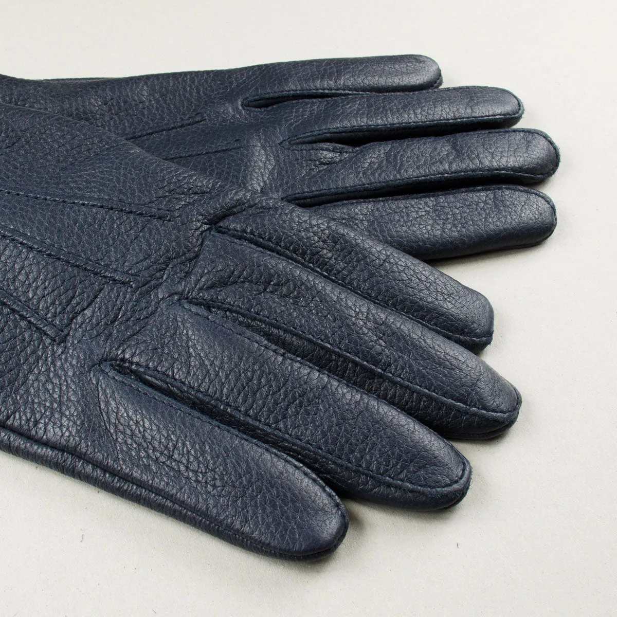 Norse Projects x Hestra - Salen Leather Gloves - Navy