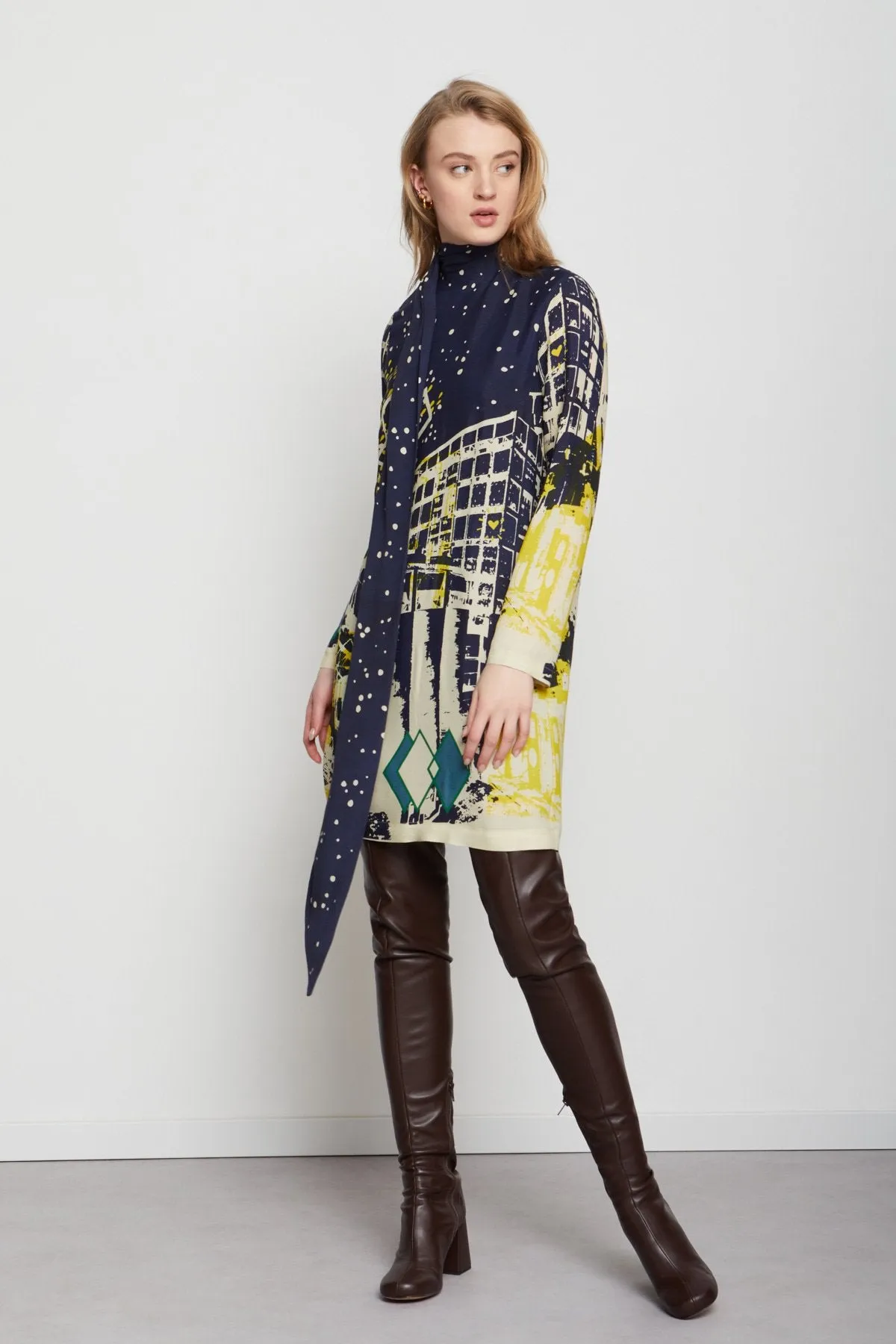 Printed Shift Dress in var unica by Ottod'ame