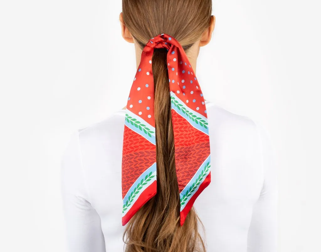 Red Skinny Scarf