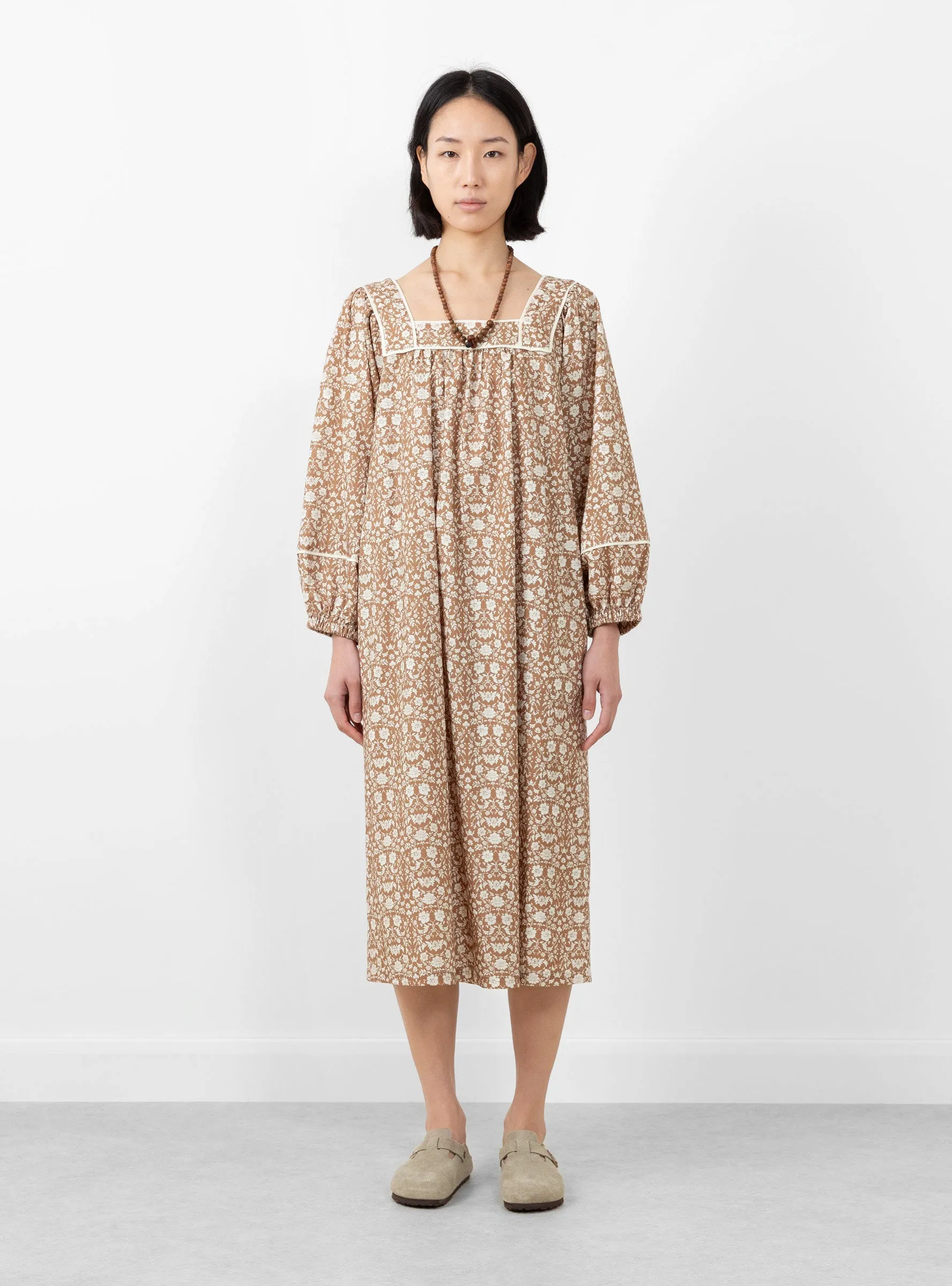 Rita Dress Brown Print